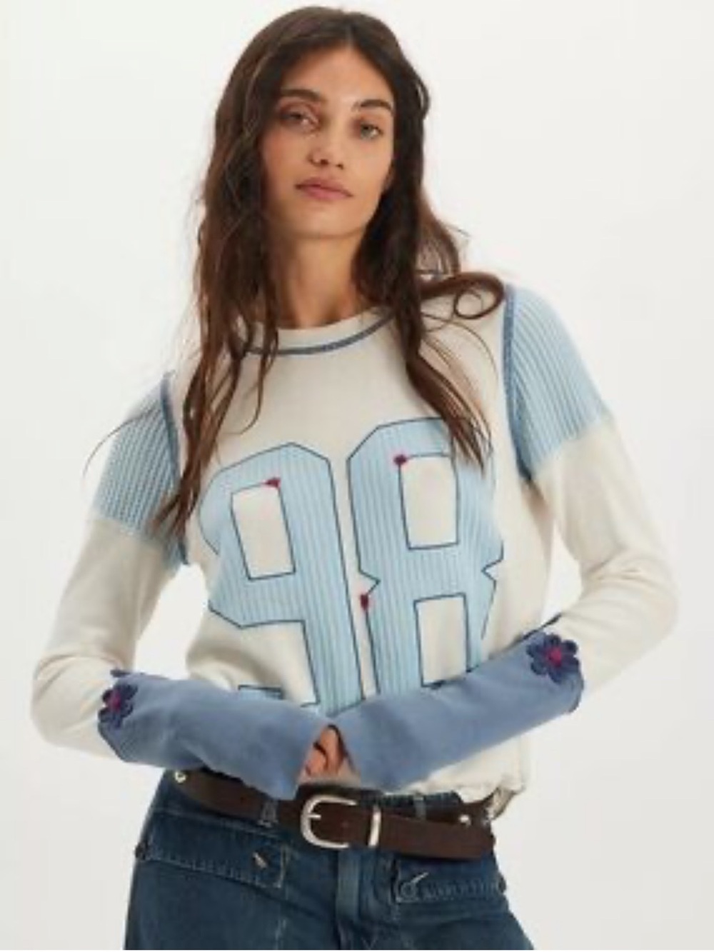 NWT We The Free / Free People top with 98 Applique - Picture 5 of 5